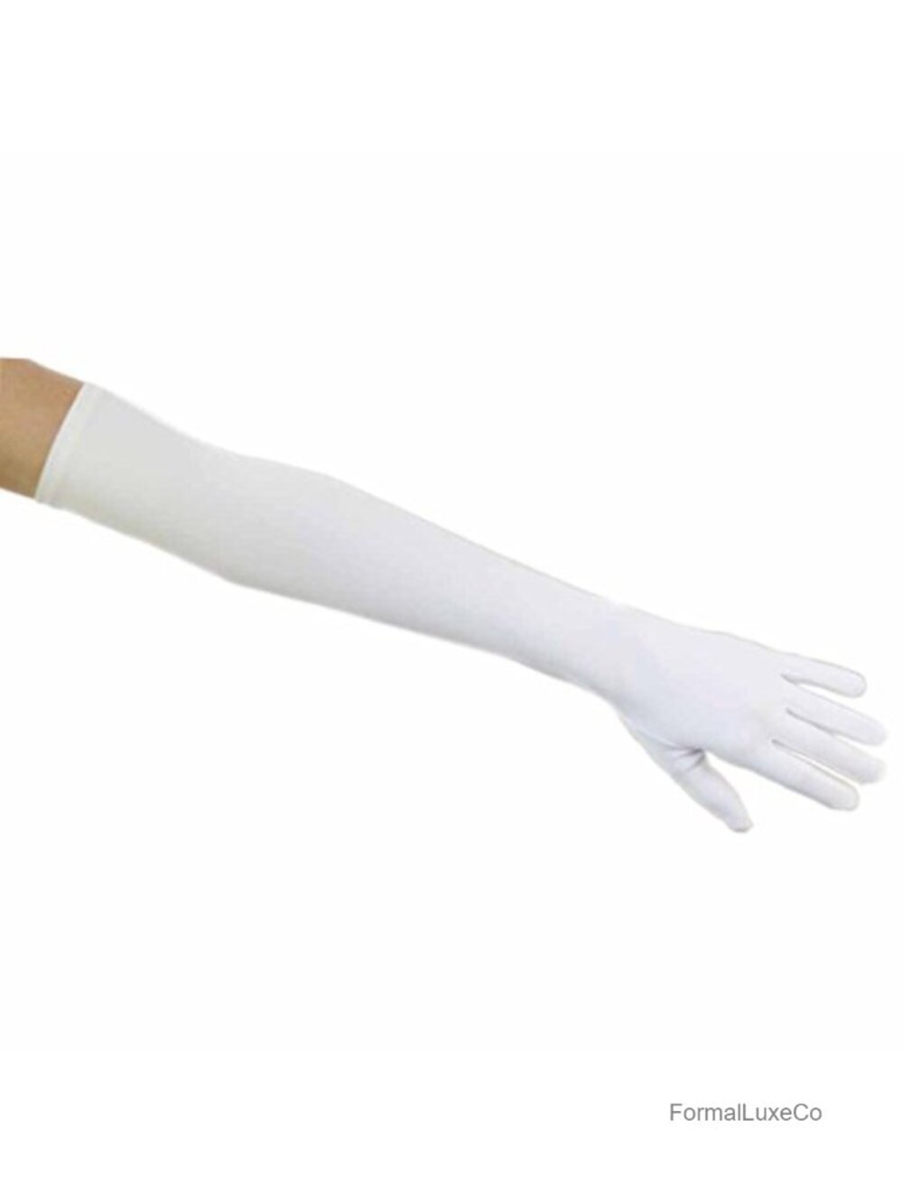 Matte Satin Opera Length Gloves Nylon Spandex Stretch Formal